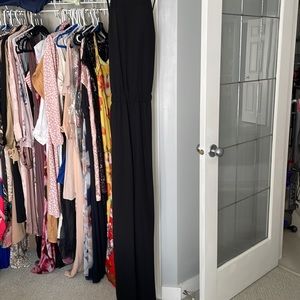 Black crisscross back jumpsuit med